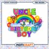 Uncle of the Birthday Boy PNG Design, Colorful Instant Download Gift