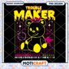 Trouble Maker Bear Design for Instant Download, Cute Streetwear Style