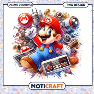 Super Mario PNG Design, vibrant gaming art available for download