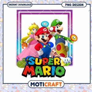 Super Mario PNG Design, Instant Download for Fun Projects