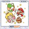 Super Mario PNG Design Set, featuring Yoshi and Princess Peach
