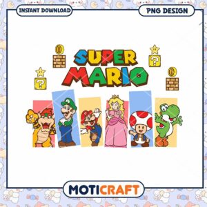 Super Mario PNG Design for Instant Download, Fun Character Collection