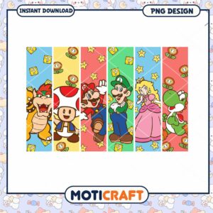 Super Mario Friends PNG Design, Instant Download for Fans