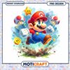 Super Mario Action Design PNG, Instant Download for Gamers