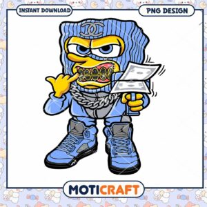 Stylish Cartoon Character Design, Instant Download PNG Template