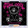 Stay Cool Bear PNG Design, bright and fun graphic for kids