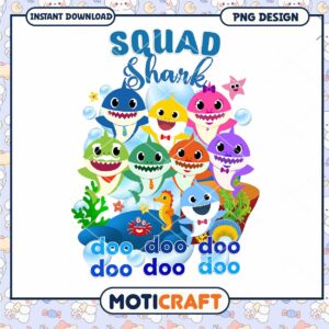 Squad Shark PNG Design for Instant Download Squad Shark PNG Design for Instant Download