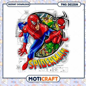 Spiderman PNG design for instant download, perfect for crafts