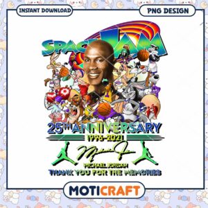 Space Jam 25th Anniversary PNG Design, Celebrate the Memories Today