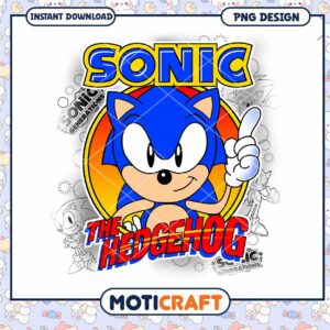 Sonic the Hedgehog PNG Design Download, Instant Cartoon Art Graphics