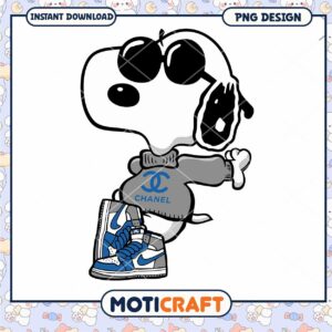Snoopy in Stylish Outfit PNG Design, Instant Download for Fans