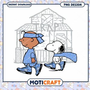 Snoopy and friend walking in stylish blue attire Snoopy and friend walking in stylish blue attire