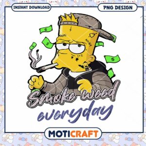 Smoke weed everyday art, unique colorful design for download