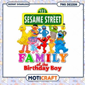 Sesame Street Birthday Design, Fun Family Celebration PNG Art