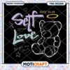 Self Love Bear PNG Design, instant download for cute club fans 1 Self Love Bear PNG Design, instant download for cute club fans