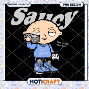 Saucy character design for instant download, funny new phone graphic