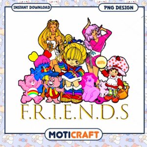 Retro Friends PNG Design Download, Cute Characters for Crafts