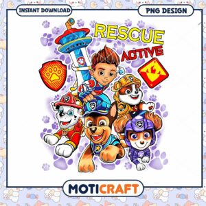 Rescue Active PNG Design, Instant Download for Kids Fun