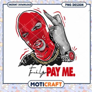 Red Masked Character PNG Design, Instant Download Unique Art