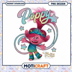 Poppy character design for instant download, perfect for crafts