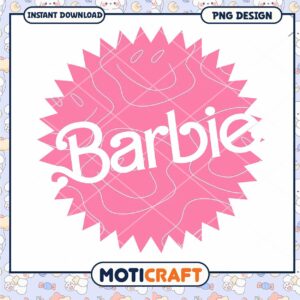 Pink Barbie PNG design, perfect for fun crafts or projects
