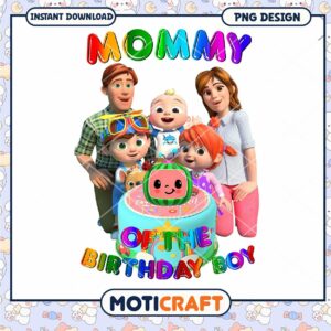 Mommy of the Birthday Boy PNG Design, Instant Download Image