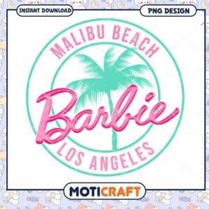 Malibu Beach Barbie PNG Design, instant download for creative use