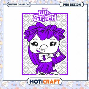 Lilo and Stitch coloring page for kids, fun instant download PNG