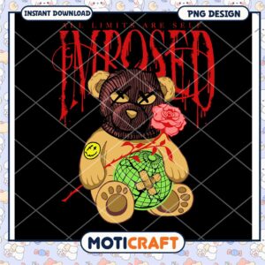 Imposed bear graphic design, perfect for unique projects and gifts