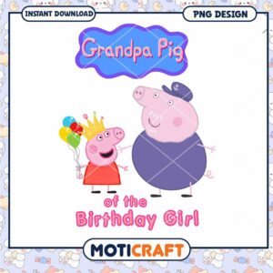 Grandpa Pig Birthday Design, Perfect for Birthday Celebrations