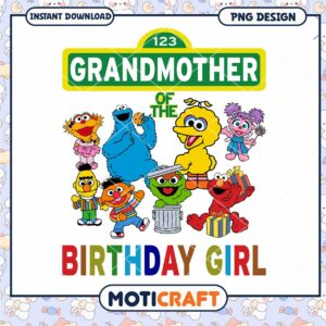 Grandmother Birthday Girl PNG Design, Instant Download for Celebrations