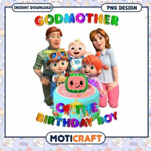 Godmother PNG Design for Birthday Boy, Instant Download Gift Idea