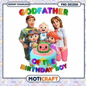 Godfather PNG Design for Birthday Celebration, Instant Download Art