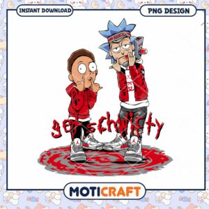 Get Schwifty Cartoon Design, Instant Download PNG for Fun Merch
