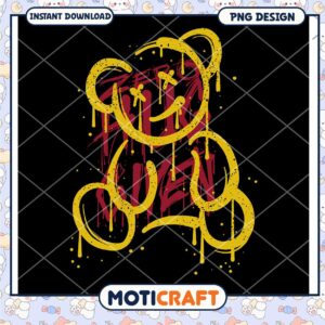 Funny Bear Graphic Design, Perfect for T Shirts or Mugs