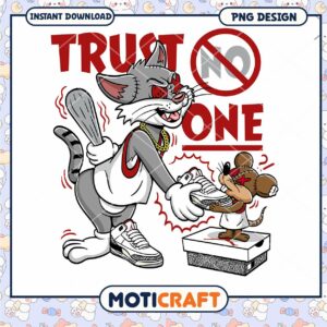 Funny cartoon cat design, perfect for casual wear or gifts