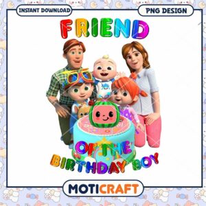 Friends of the Birthday Boy PNG Design, Instant Download Gift