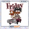 Friday PNG Design featuring Two Cartoon Characters, Instant Download Art