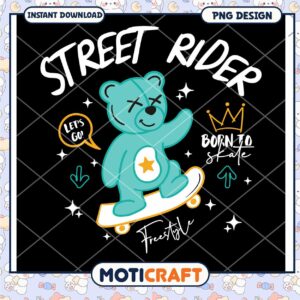 Cute Bear Skateboard Design, Perfect for Fun T Shirt Ideas