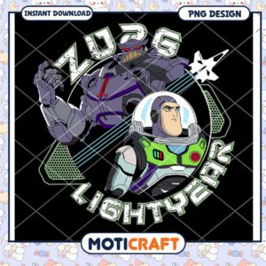 Buzz Lightyear versus Zurg, instant download PNG design available
