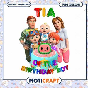 Birthday Boy TIA PNG Design, Instant Download for Celebrations