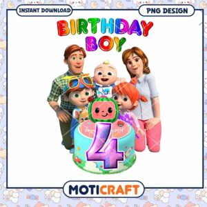 Birthday boy celebration with family, colorful cake design for kids