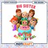 Big Sister Birthday Celebration PNG Design, Instant Download Gift