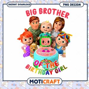 Big Brother Birthday Design PNG, Fun Instant Download Graphic