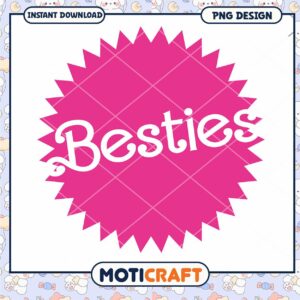 Besties PNG design for instant download, perfect for crafts and gifts