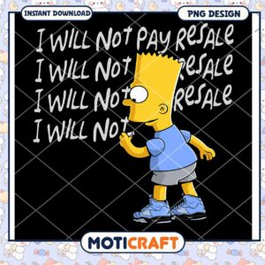 Bart Simpson PNG design, instant download for creative projects