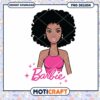 Barbie PNG design with curly hair, instant download for crafts
