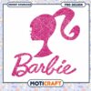 Barbie PNG design with glitter effect, perfect for crafts and gifts