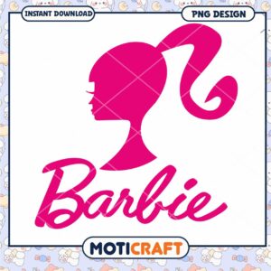Barbie PNG design for instant download, perfect for crafts and decor