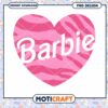 Barbie Pink Heart Design PNG, Perfect for Craft Projects and Downloads
